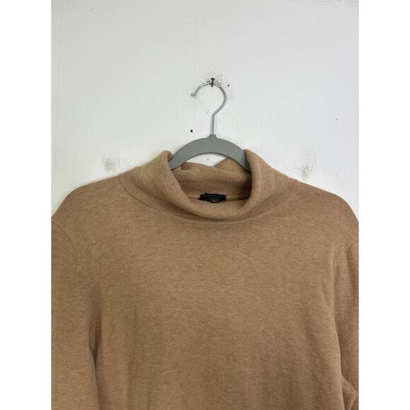 Talbots Sweater Womens Large Turtleneck Tan Classic Capsule Neutral Minimalist - Picture 6 of 9
